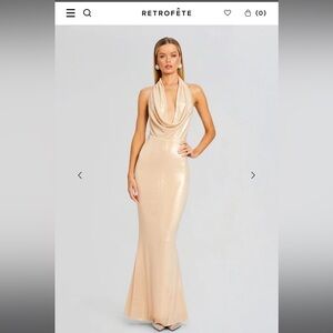 Retrofete Gold Shimmer Gown